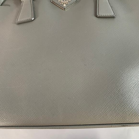 PRADA Galleria Grey Saffiano Leather Top Handles Handbag - Picture 14 of 14
